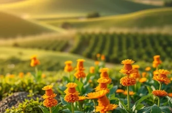A scenic view of a sunlit field filled with organic produce, celebrating health and wellness.