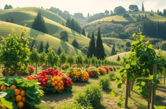 A breathtaking landscape of a field filled with abundant organic produce, symbolizing healthy eating.