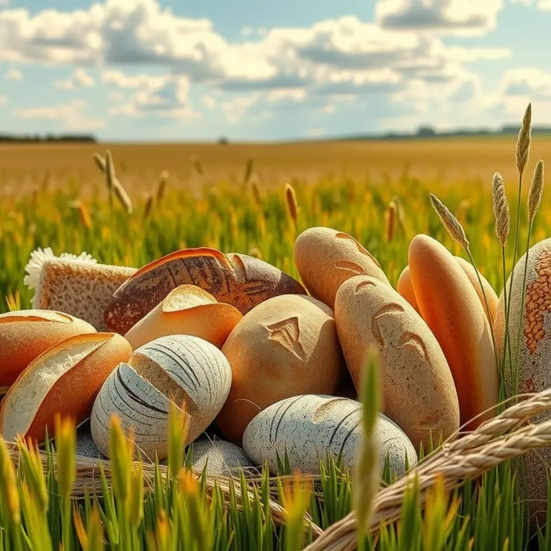 A vibrant sunlit field showcasing various types of grains.