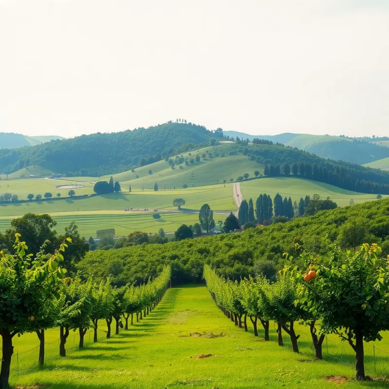 A sunlit field rich with organic produce, highlighting the essence of fresh flavors.