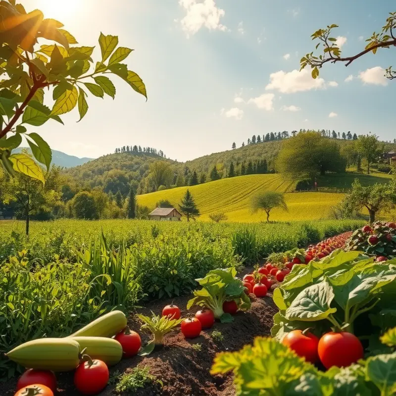 Bountiful nature showcasing vibrant raw produce, a hallmark of low-fat raw veganism.