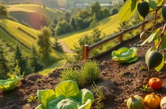 A scenic view of a sunlit field with vibrant agricultural growth.