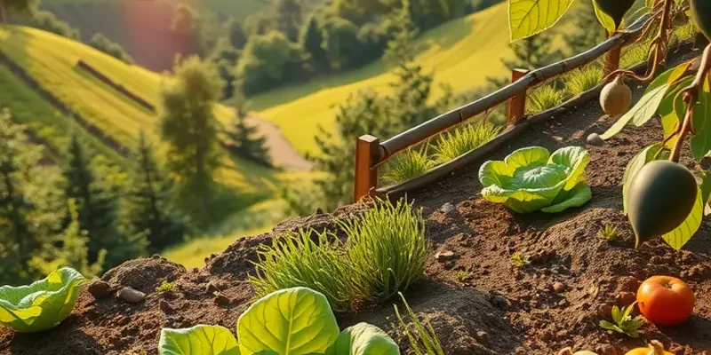 A scenic view of a sunlit field with vibrant agricultural growth.