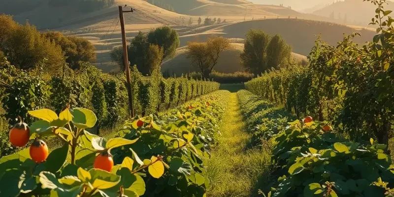 A breathtaking landscape highlighting fresh herbs growing in a natural setting.