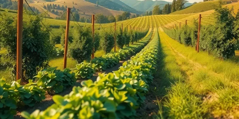 A vibrant organic garden showcasing fresh herbs and vegetables depicting freshness.