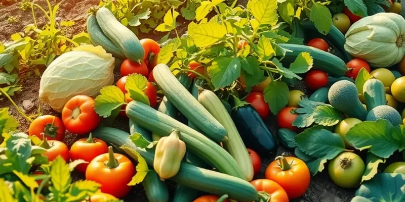 A scenic landscape filled with healthy vegetables and fruits, emphasizing the importance of natural nutrition.
