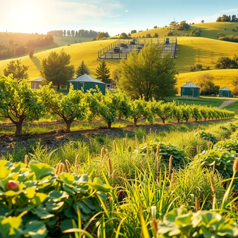 A vibrant landscape showcasing fresh produce under the sun.