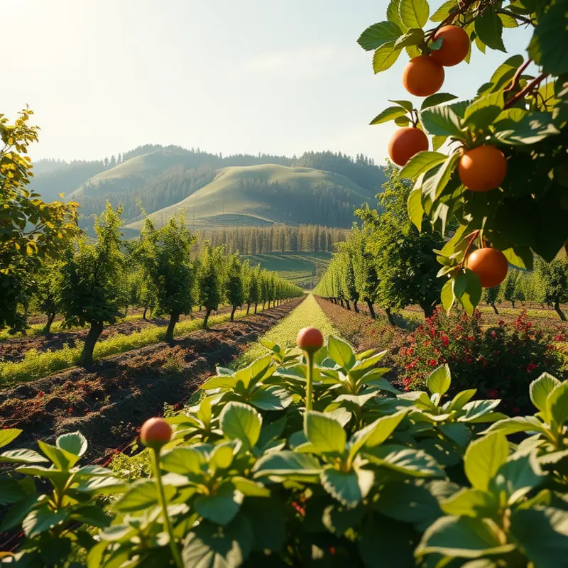 A vibrant field showcasing nature’s produce, emphasizing freshness and healthy ingredients.