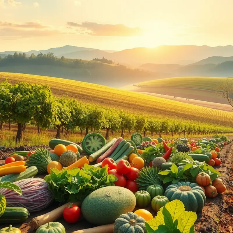 Natural sweeteners in a lush landscape.
