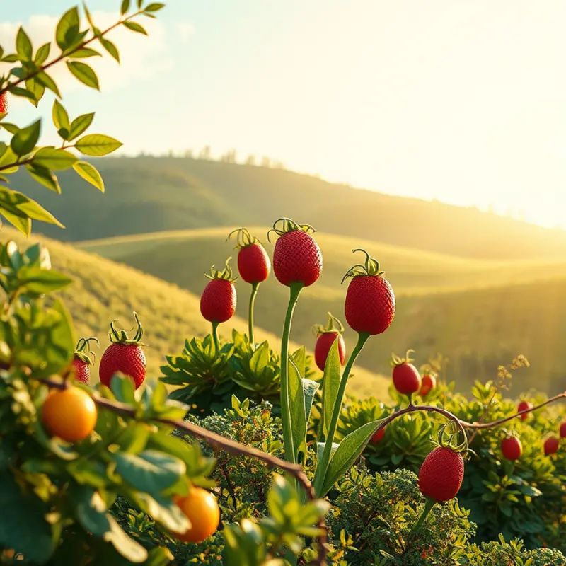 A vibrant orchard representing fresh, organic ingredients.