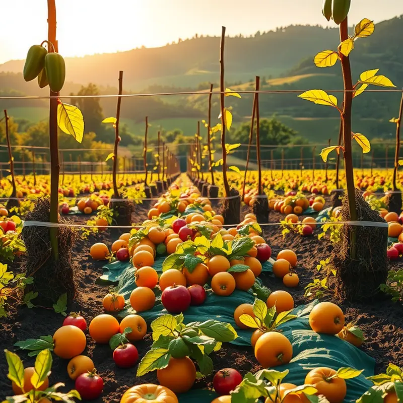 A vibrant sunlit orchard reflecting the freshness of organic produce.