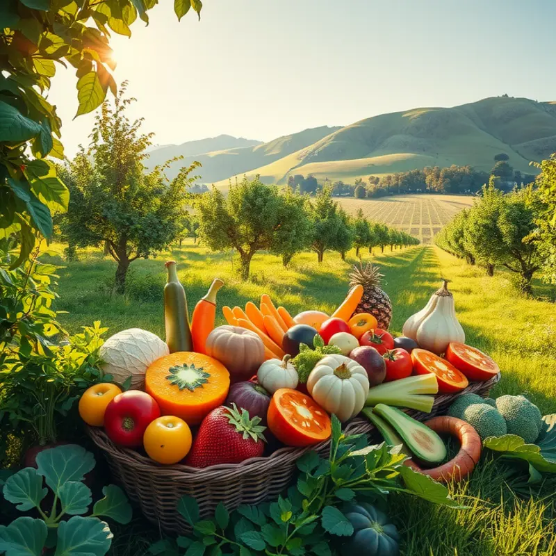 A beautiful orchard illustrating the abundance of natural foods that provide essential carbohydrates.