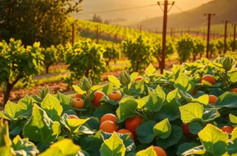 A vibrant landscape showcasing a field of fresh vegetables and fruits, representing healthy cooking.