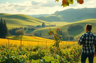 A lush landscape filled with fresh vegetables and fruits, emphasizing the essence of healthy eating.