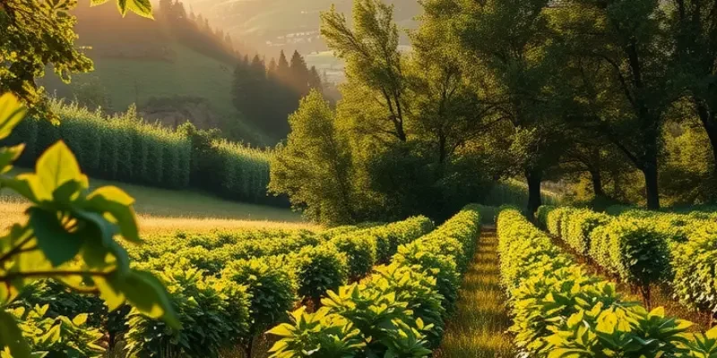 A vibrant landscape showcasing the intersection of nature and healthy nutrition.