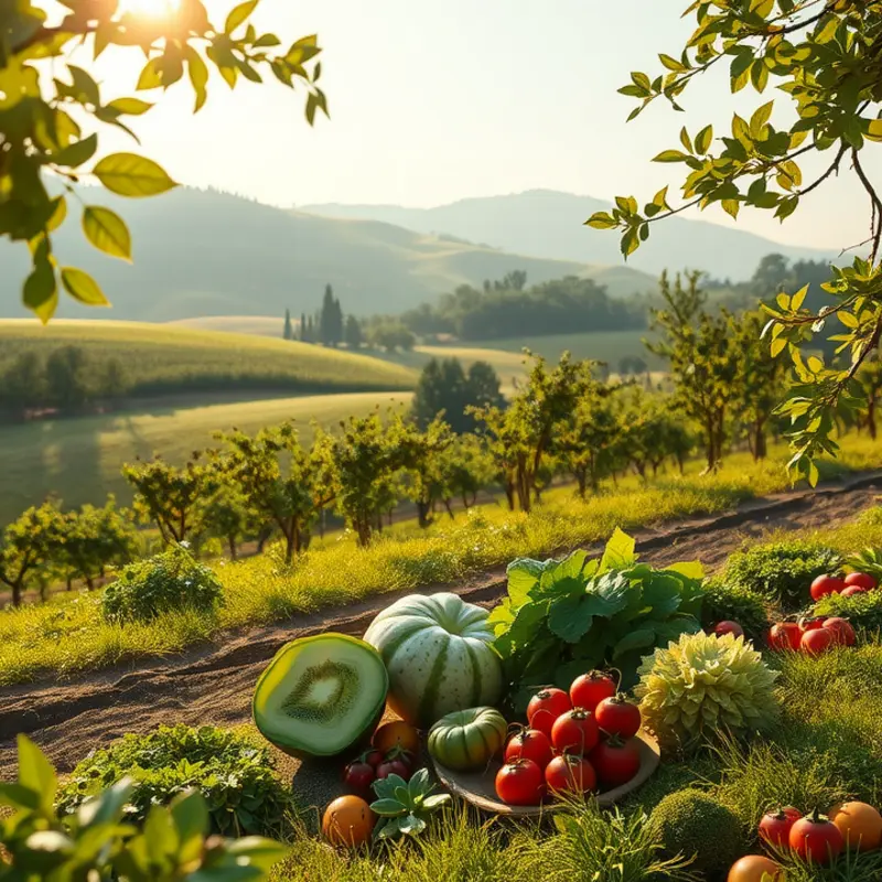 A sunlit field showcasing the abundance of healthy nutrition.
