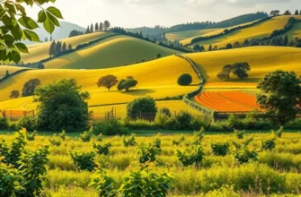 A scenic landscape illustrating the concept of healthy nutrition through organic produce.