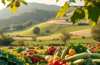 A vibrant and lush orchard showcasing healthy, organic produce.