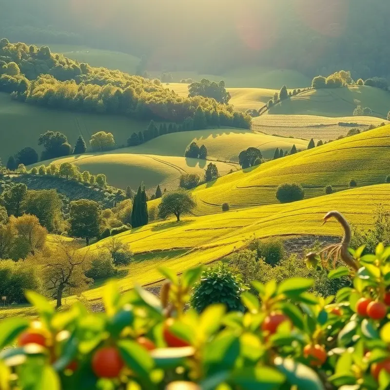 A sunlit field showcasing the abundance of healthy nutrition.