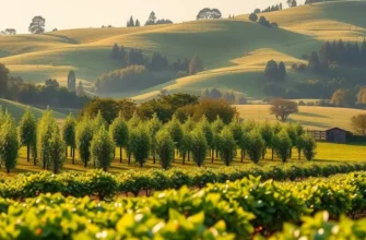 A serene orchard representing the essence of healthy nutrition with abundant fruits and vegetables.