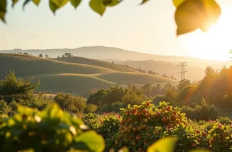 A landscape filled with vibrant fruits and vegetables symbolizing healthy nutrition.
