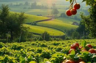 A vibrant sunlit field filled with fresh produce, representing healthy nutrition.