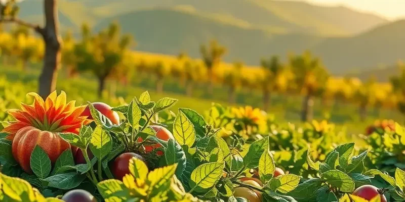 A breathtaking field with an abundance of fresh, organic produce.