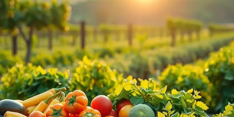 A scenic orchard representing the principles of healthy nutrition and lifestyle.