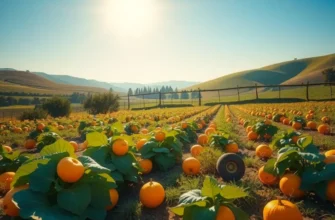A vibrant sunlit field filled with fresh organic vegetables and fruits.
