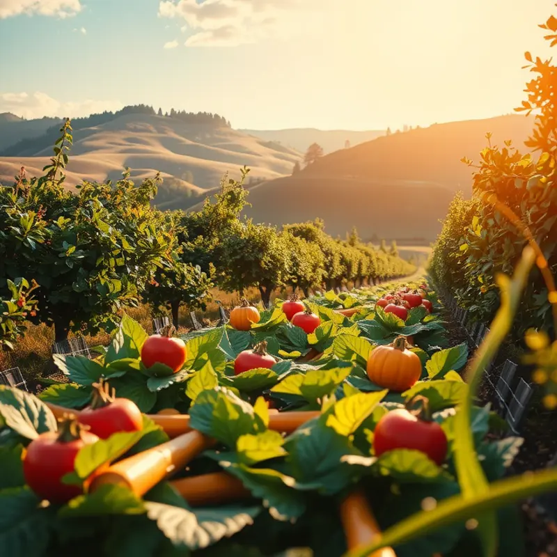 An overview of fresh herbs thriving in a natural environment.