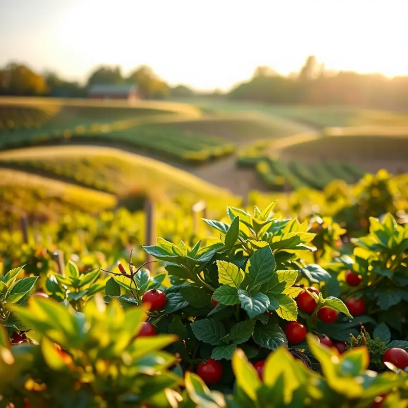 An overview of fresh herbs thriving in a natural environment.