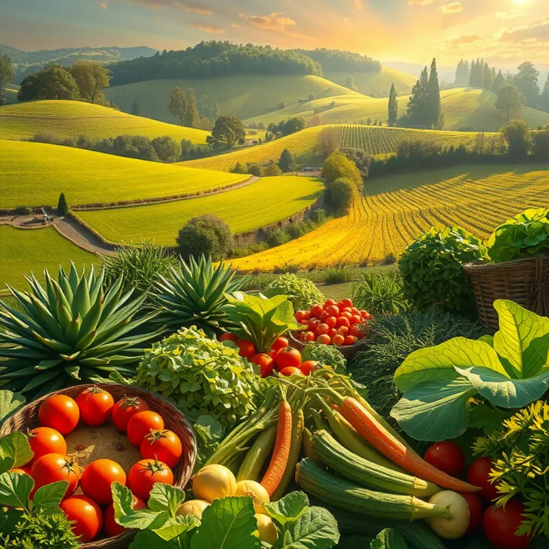 A garden full of fresh herbs and spices that enhances flavors naturally.