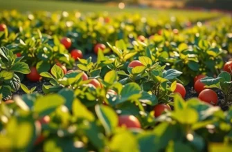 A sunlit field with an abundance of vegetables and fruits representing the essence of healthy nutrition and culinary history.