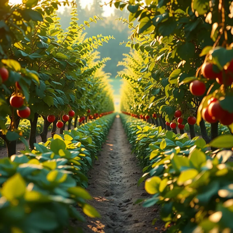 A vibrant, sunlit field showcasing the bounty of organic produce, reminiscent of the nature surrounding oat straw.