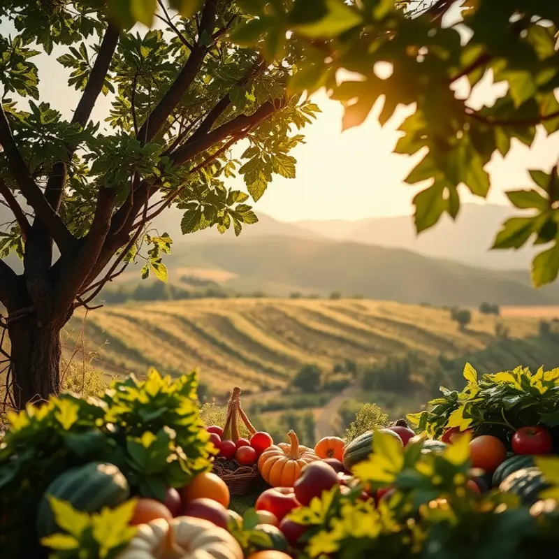 A serene landscape showcasing the bounty of nature’s healthy food choices.