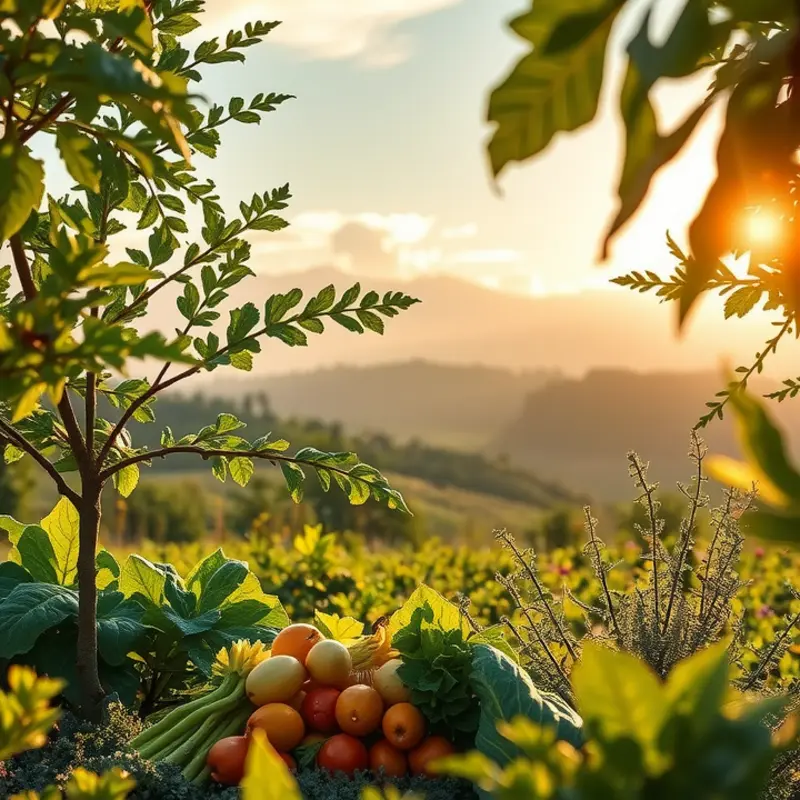 A vibrant orchard showcasing fresh produce that inspires healthy meal planning.