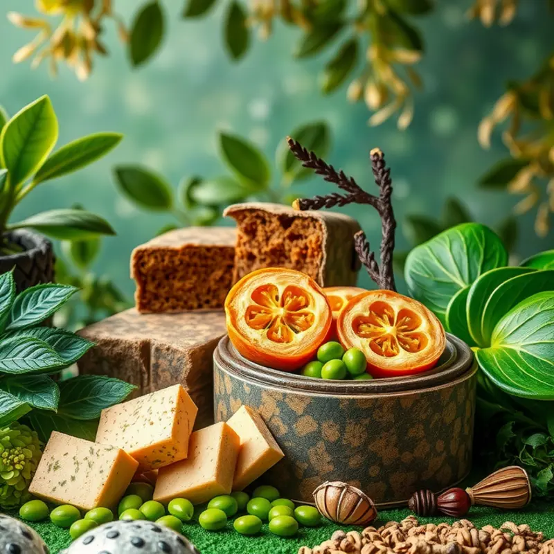 An array of colorful legumes and nuts, emphasizing the variety of plant-based proteins.