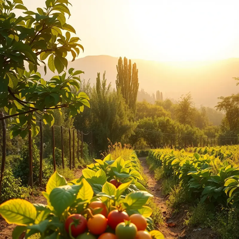 A sunlit field illustrates the abundance of nature’s produce.