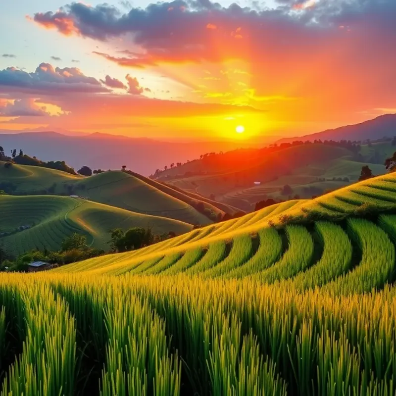 Lush rice terraces of Italy embody the beauty of its rice cultivation.