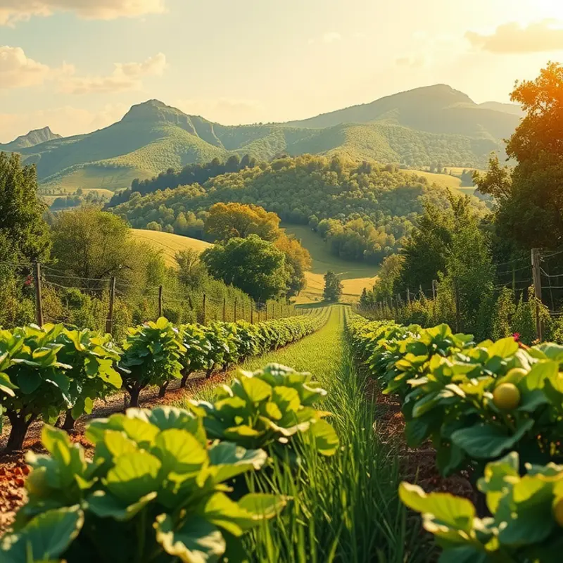 A vibrant landscape showcasing fresh produce, the essence of Mediterranean and keto diets.