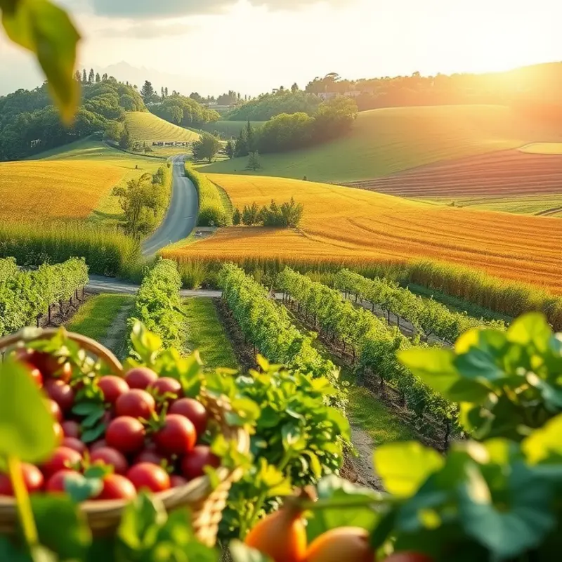A scenic landscape representing the abundance of vitamins in nature.