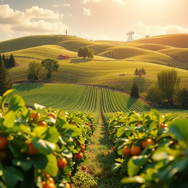 A scenic landscape representing freshness in food storage.