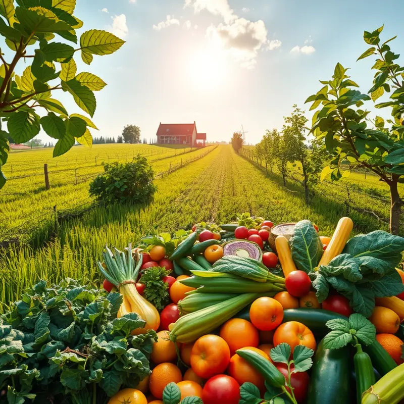 A vibrant orchard showcasing the beauty of organic produce.