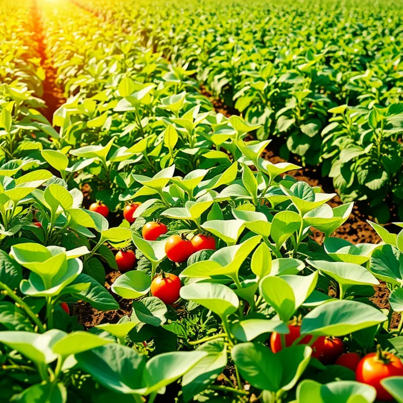A vibrant field of fresh produce, highlighting natural ingredients.