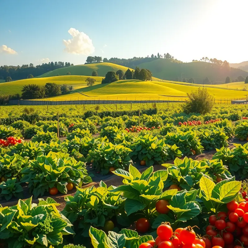 A sunlit field exhibiting the abundance of nature’s harvest.