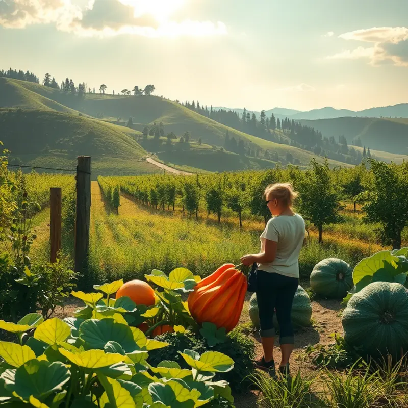A picturesque view of a sunlit field brimming with fresh produce.