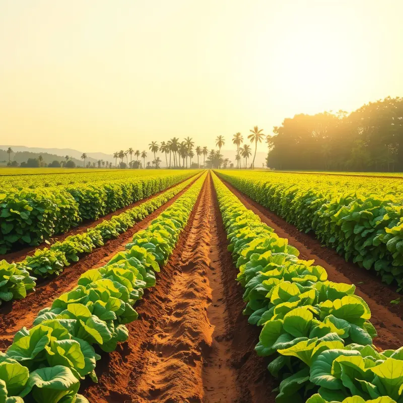 A vibrant marketplace showcasing organic vegetables and fruits, symbolizing ethical grocery choices.