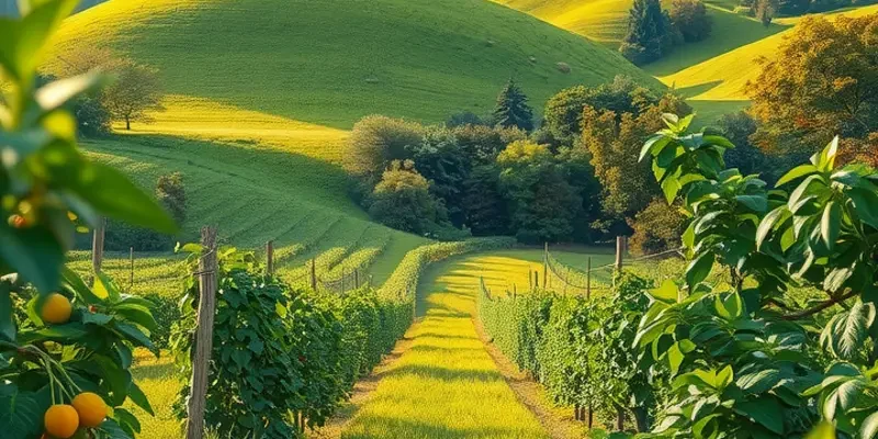 An inviting orchard filled with colorful fruits and vegetables, emphasizing the importance of fresh food in storage management.