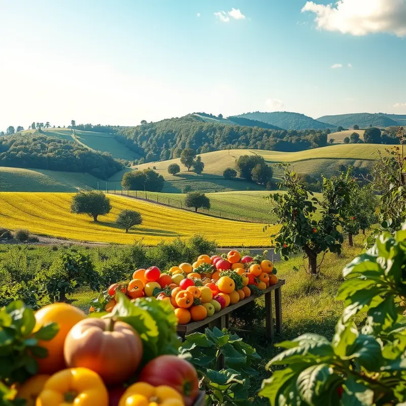 A lush landscape symbolizing the abundant nutrients found in maca powder.