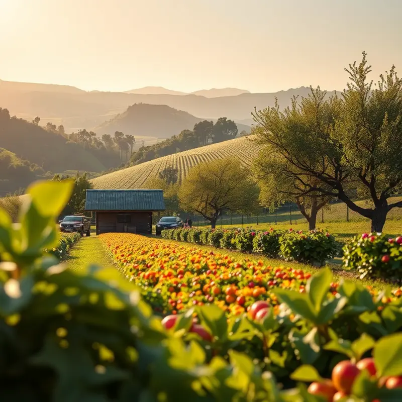 A picturesque landscape showcasing the bounty of nature’s macronutrients.